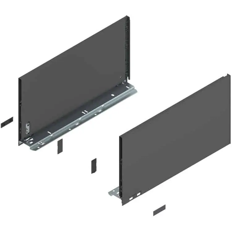 Aanbieding Set spondina F Legrabox 770F5002S Blum, altezza 241 mm, lunghezza 500 mm, Acciaio finitura Grigio Orione Opaco
