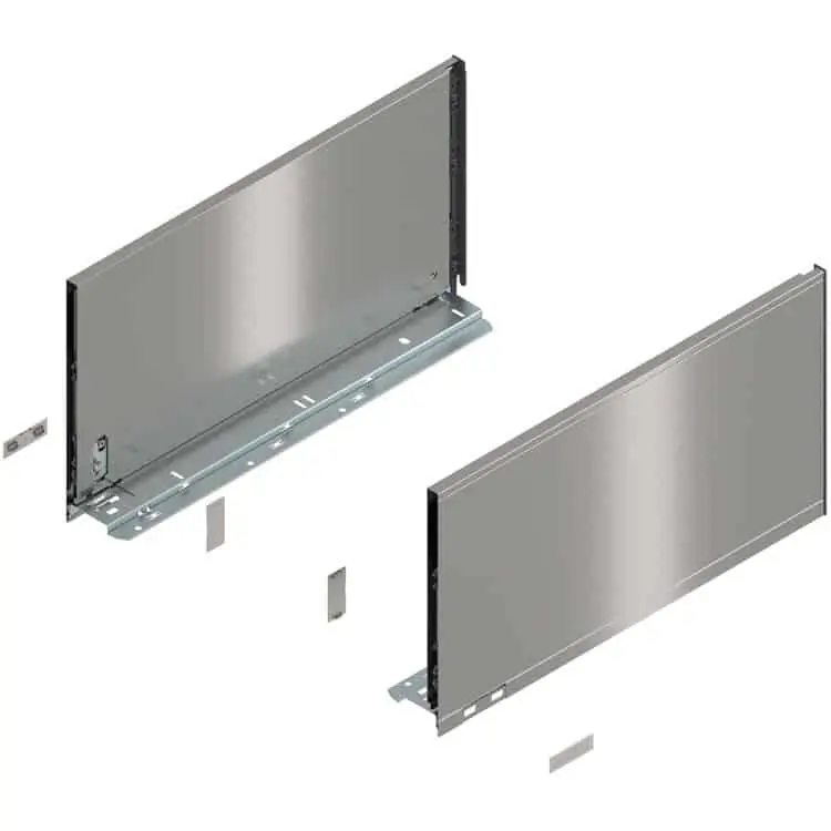 Betaalbaar Set spondina F Legrabox 770F5002I Blum, altezza 241 mm, lunghezza 500 mm, Acciaio finitura Acciaio Inox Antimpronta