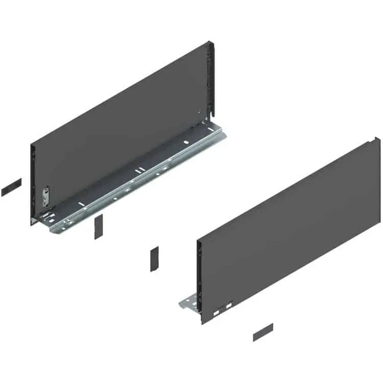 Voordeelprijs Set spondina C Legrabox 770C2702S Blum, altezza 177 mm, lunghezza 270 mm, Acciaio finitura Grigio Orione Opaco