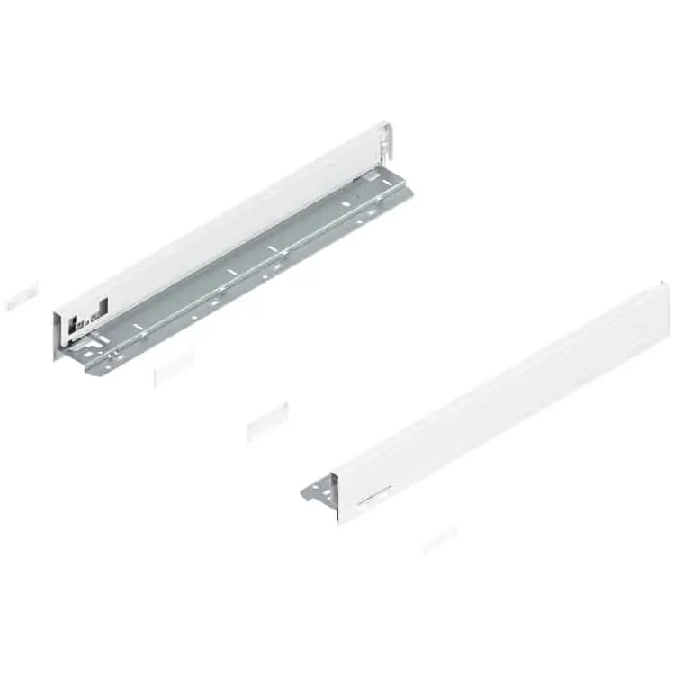 Veilige Betaling Set spondina N Legrabox 770N5002S Blum, altezza 66,5 mm, lunghezza 500 mm, Acciaio finitura Bianco Seta Opaco