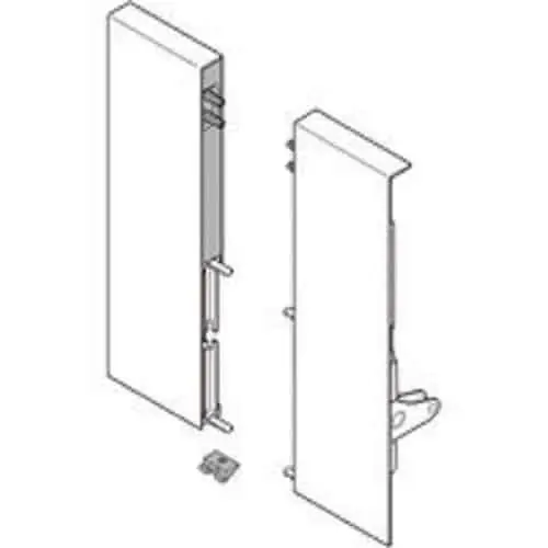Attacchi per frontale per TANDEMBOX intivo, altezza D, per cassettone interno con ringhiera, destro+sinistro, colore Bianco Seta Aanbieding