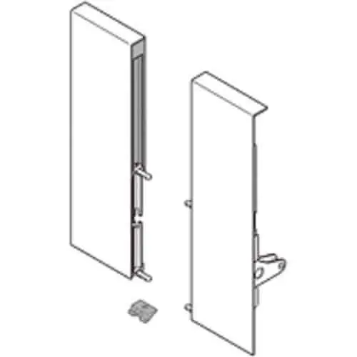 Attacchi per frontale per TANDEMBOX intivo, altezza D, per cassettone interno, destro+sinistro, colore Nero Terra Favoriet