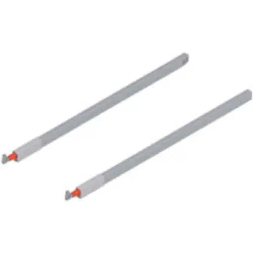 Ringhierina longitudinale (sopra) per TANDEMBOX antaro, lunghezza nominale 600 mm, destro+sinistro, colore R9006 Grigio Metallizzato Koop Vandaag
