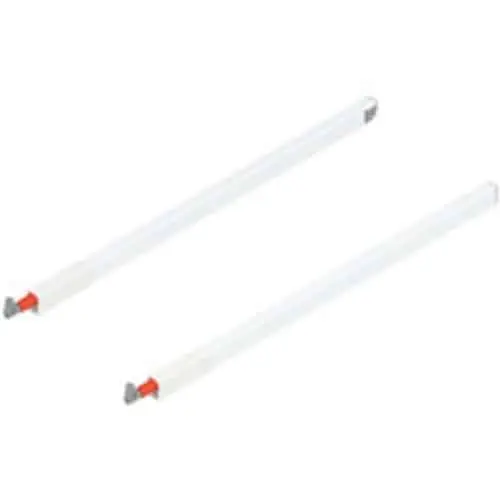 Ringhierina longitudinale (sopra) per TANDEMBOX antaro, lunghezza nominale 550 mm, destro+sinistro, colore Bianco Seta Nieuw