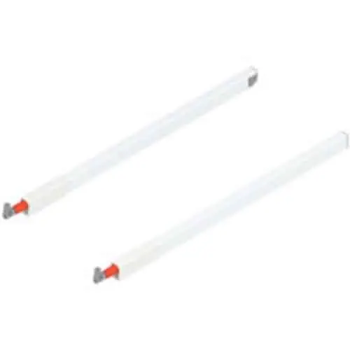 Ringhierina longitudinale (sopra) per TANDEMBOX antaro, lunghezza nominale 500 mm, destro+sinistro, colore Bianco Seta Shop Nu