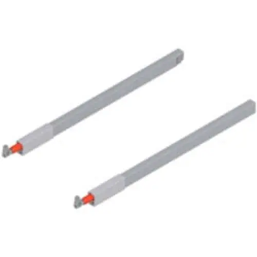 Superprijs Ringhierina longitudinale (sopra) per TANDEMBOX antaro, lunghezza nominale 450 mm, destro+sinistro, colore R9006 Grigio Metallizzato