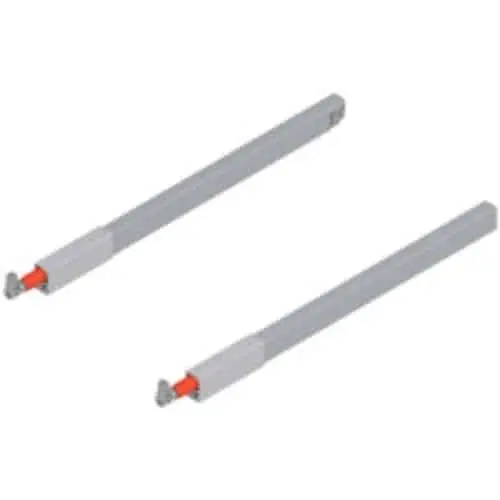 Korting Ringhierina longitudinale (sopra) per TANDEMBOX antaro, lunghezza nominale 400 mm, destro+sinistro, colore R9006 Grigio Metallizzato