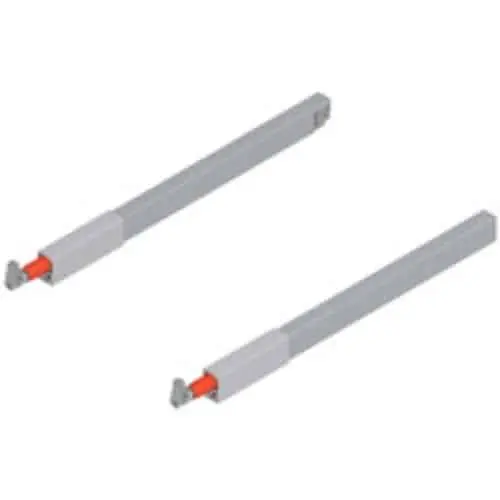 Laatste Kans Ringhierina longitudinale (sopra) per TANDEMBOX antaro, lunghezza nominale 350 mm, destro+sinistro, colore R9006 Grigio Metallizzato