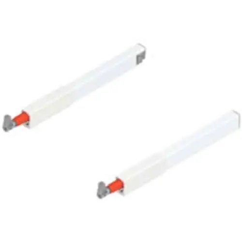 Ringhierina longitudinale (sopra) per TANDEMBOX antaro, lunghezza nominale 270 mm, destro+sinistro, colore Bianco Seta Lage Kosten