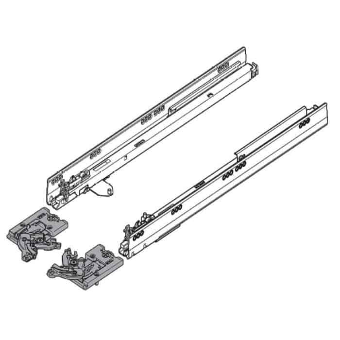 Giuda fianco 559.6001T Blum per Tandembox intivo, estrazione totale, lunghezza 600 mm, colore Zincato Beste Prijs