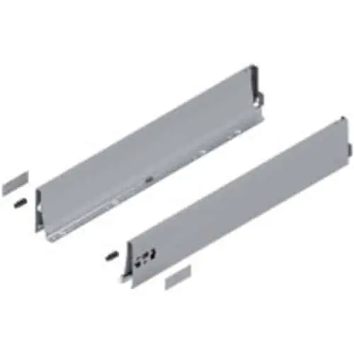 Aanbieding Set spondina ANTARO/INTIVO 378K6502SA Blum, altezza K (115 mm), lunghezza 650 mm, finitura R9006 Grigio Metallizzato