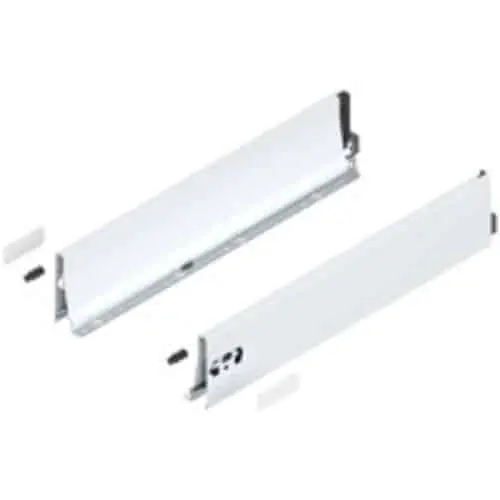 Tijdelijk Beschikbaar Set spondina ANTARO/INTIVO 378K5502SA Blum, altezza K (115 mm), lunghezza 550 mm, finitura Bianco Seta