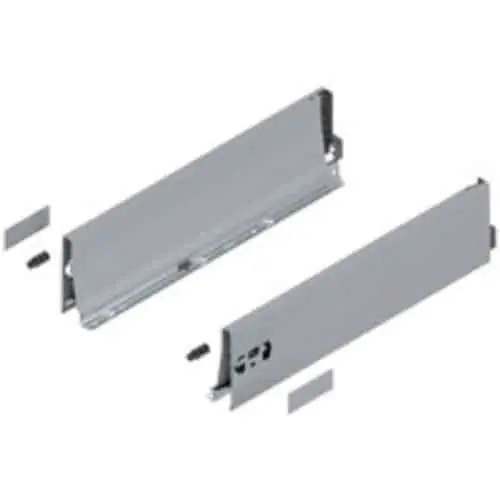 Set spondina ANTARO/INTIVO 378K4502SA Blum, altezza K (115 mm), lunghezza 450 mm, finitura R9006 Grigio Metallizzato Beperkt Aanbod