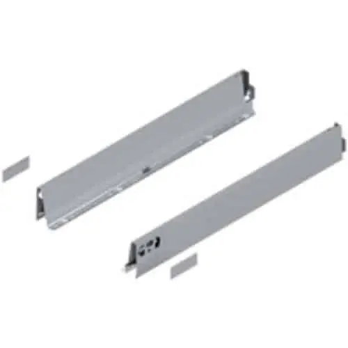 Korting Set spondina ANTARO/INTIVO 378M6002SA Blum, altezza M (83 mm), lunghezza 600 mm, finitura R9006 Grigio Metallizzato