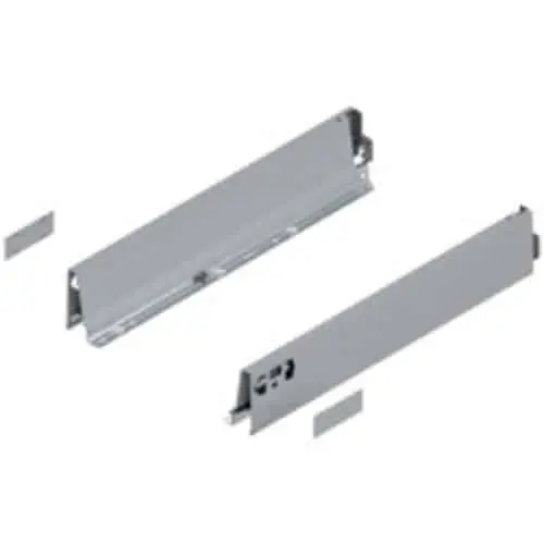 Actieprijs Set spondina ANTARO/INTIVO 378M4502SA Blum, altezza M (83 mm), lunghezza 450 mm, finitura R9006 Grigio Metallizzato