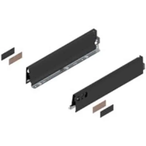 Nieuw Set spondina ANTARO/INTIVO 378M4002SA Blum, altezza M (83 mm), lunghezza 400 mm, finitura Nero Terra