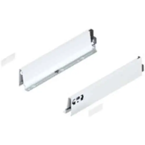 Beperkte Voorraad Set spondina ANTARO/INTIVO 378M4002SA Blum, altezza M (83 mm), lunghezza 400 mm, finitura Bianco Seta