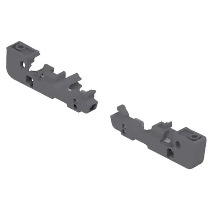 Regolatore di profondità 298.7600 Blum per guide Movento con Blumotion, Plastica finitura Grigio Op = Op