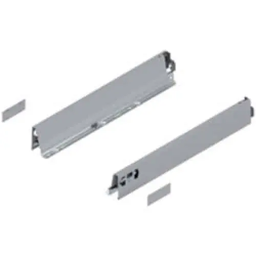Speciale Aanbieding Set spondina ANTARO/INTIVO 378N4502SA Blum, altezza N (68 mm), lunghezza 450 mm, finitura R9006 Grigio Metallizzato