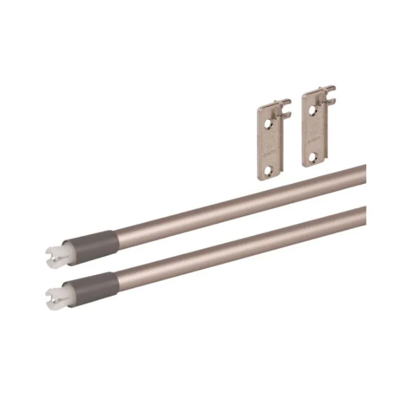 Shop Nu Set ringhierina longitudinale ZRE.483A.ID Blum per cassetto in legno, lunghezza 520 mm, Alluminio finitura Acciaio Inox Anodizzato