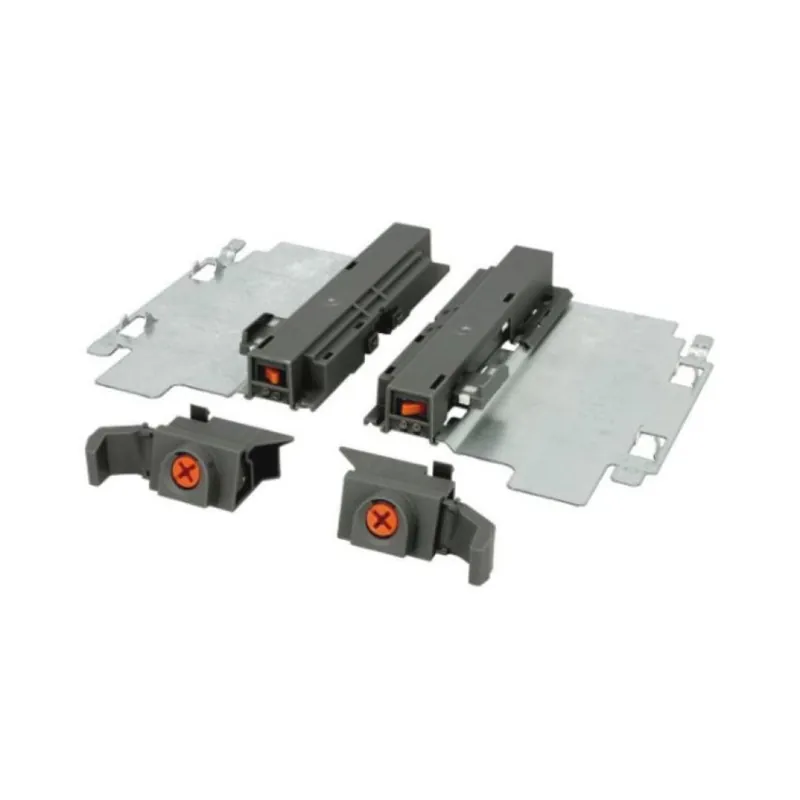 Set Tip-On T55.7150S Blum per guida Tandem 560 estrazione totale, Acciaio e Plastica finitura Grigio Direct Verzonden