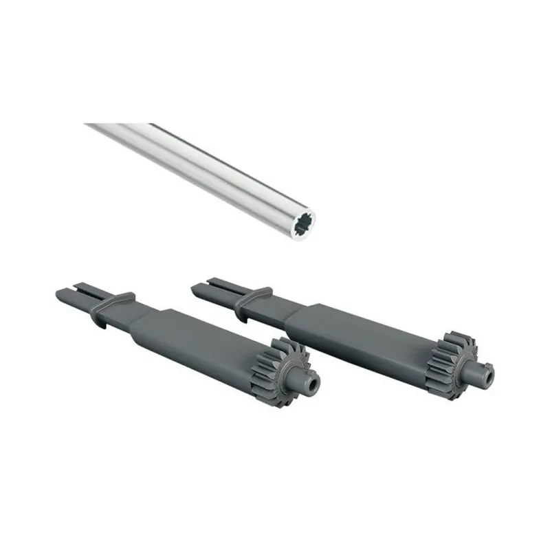Goedkoop Set di sincronizzazione asta e pignone T55.1089ZR Blum per guide Tandem, asta tonda 1089 mm, corpo mobile 1400 mm, Alluminio finitura Naturale