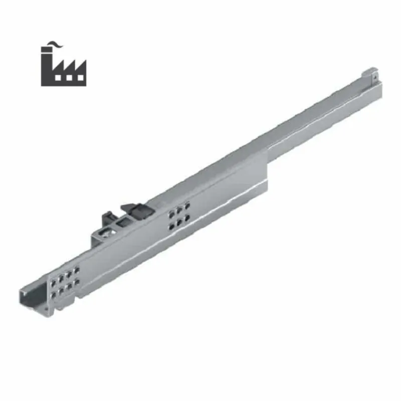 Guida scorrevole 551H4101B Tandem Blum con Blumotion, lunghezza 410 mm, Destra, estrazione parziale, portata 30 kg, Acciaio finitura Zincato, confezione Industria Gratis Retour