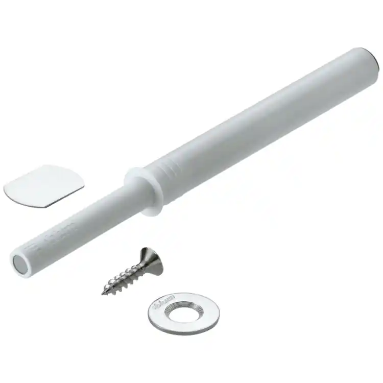 Actieprijs Cricchetto 956A1004 Tip-On Blum per anta mobile, versione con magnete 38 mm, dimensione 10x76 mm, finitura Bianco Seta