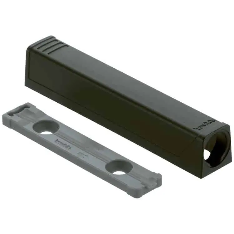 Beste Prijs Piastrina di supporto diritta 956A1201 Blum, versione lunga per ante TIP-ON, colore Nero Terra