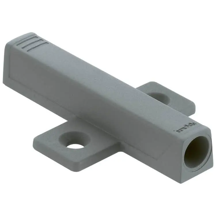Koop Vandaag Piastrina di supporto 956.1501 Blum per cricchetto, versione a croce, dimensione 79x50x14,5 mm, finitura Ral7036 Grigio Platino