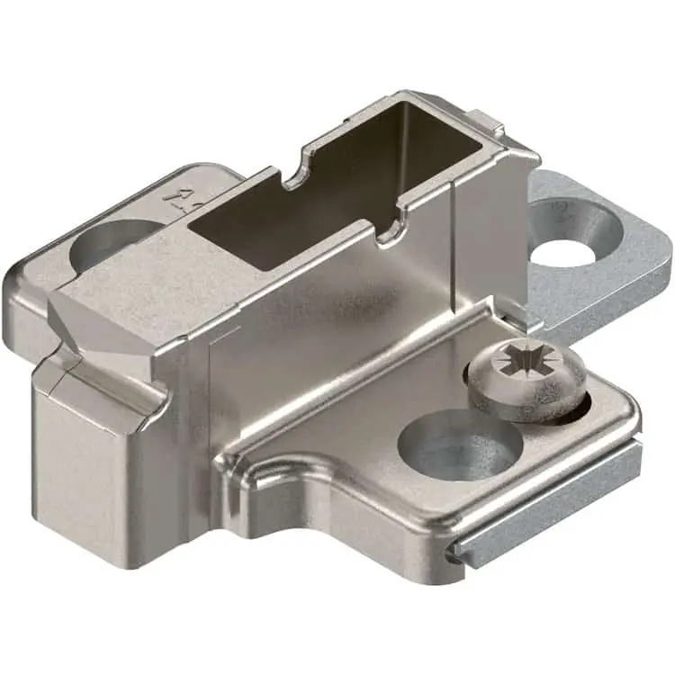 Aanbieding Piastrina di premontaggio 175h9190 Blum CLIP, a croce, altezza 9 mm, da avvitare EURO con regolazione verticale, finitura Nichelato