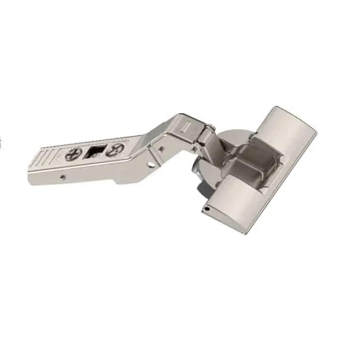 Cerniera ad angolo 79A9698BT Blum Clip Top con fondello Inserta, angolo +45 gradi , mezza battuta, finitura Nichelata Dagaanbieding