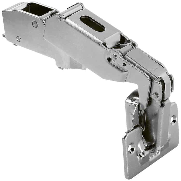Cerniera Blum 70T6650.TL CLIP top, 170° battuta mediana, fondello da avvitare, senza molla, finitura Nichelato Beperkt Aanbod
