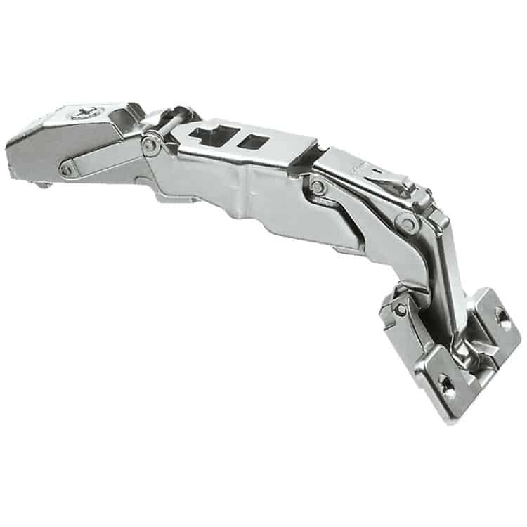 Premium Cerniera Blum 71T7500N CLIP Top, 155° Protusione 0, battuta con sormonto, fondello da avvitare, finitura Nichelato