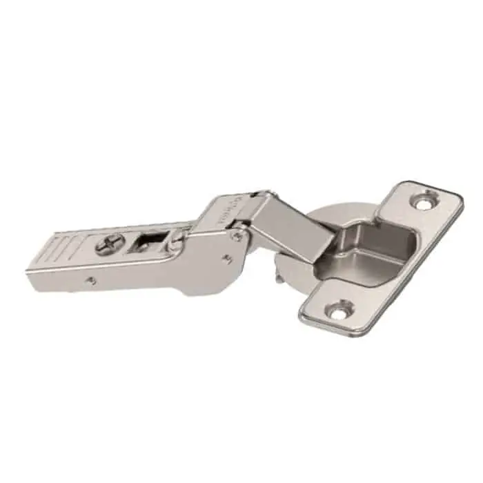 Cerniera 71T5650 Blum Clip Top con fondello da avvitare, angolo apertura 120 gradi, battuta mediana, finitura Nichelata Beperkte Voorraad