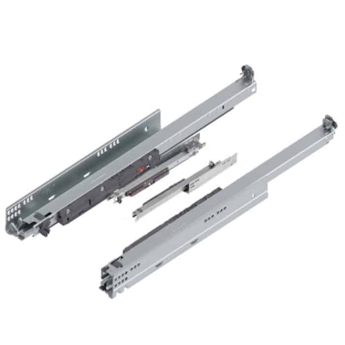Guida scorrevole 766H6000M Blum per sistema Movento Tip-On Blumotion, estrazione totale, lunghezza 600 mm, finitura Zincata Betaalbaar