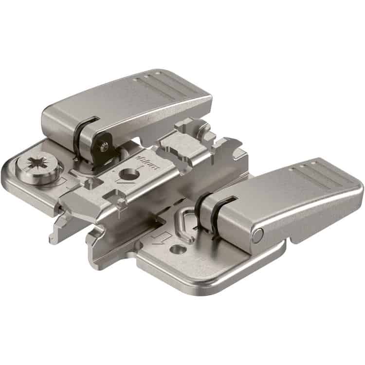 Laatste Kans Piastrina di premontaggio 174h7130I Blum CLIP, a croce, altezza 03 mm, INSERTA con regolazione verticale a eccentrico, acciaio Nichelato