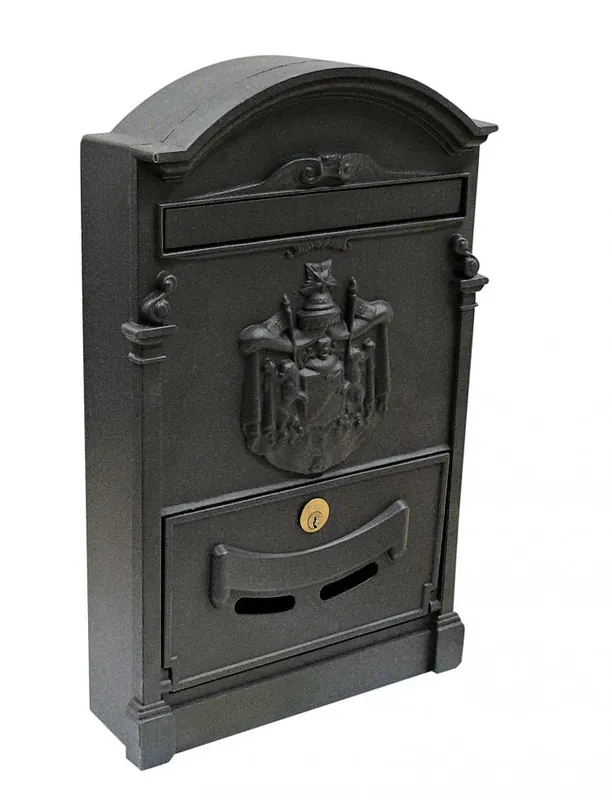 Meest Verkocht Cassetta Postale singola Alubox, serie Residence Maxi, formato rivista, misure 46x30x9,5 cm, in Alluminio, colore Ghisa