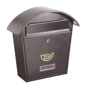 Casetta Postale Alubox, serie Chalet, formato rivista, misure 37x36,5x10,5 cm, in Lamiera zincata, colore Ghisa Goedkoop