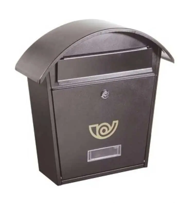 Casetta Postale Alubox, serie Chalet, formato rivista, misure 37x36,5x10,5 cm, in Lamiera zincata, colore Ghisa Goedkoop