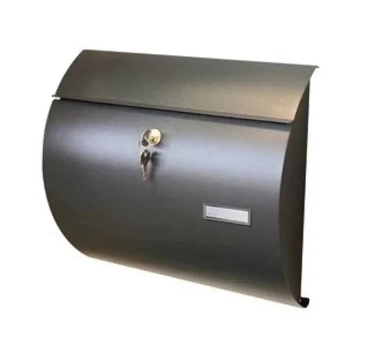 Cassetta Postale Alubox, serie Saturno, formato rivista, misure 32,5x37,5x11 cm, in Lamiera elettrozincata, colore Ghisa Gratis Retour