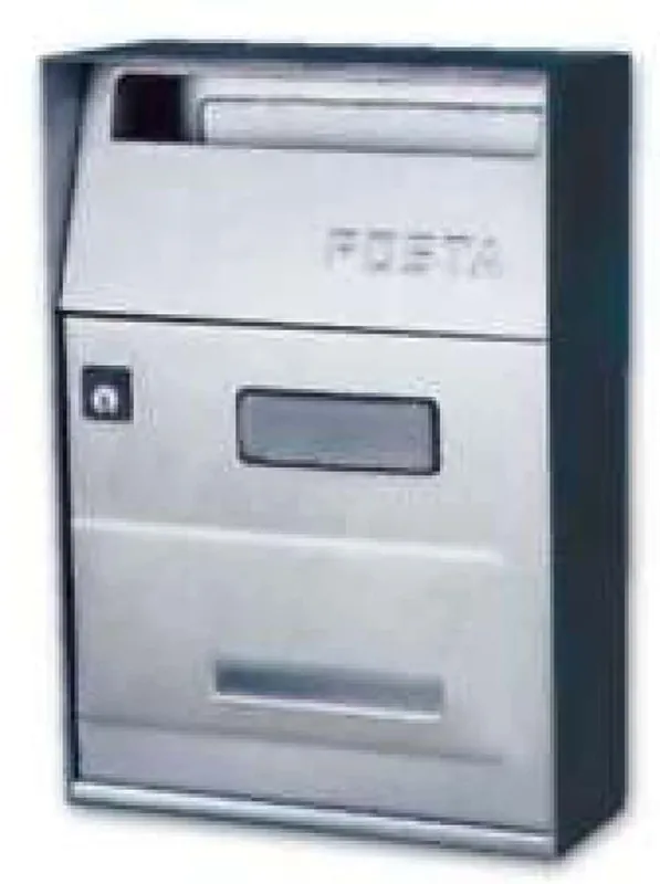 Cassetta Postale Alubox EFFE 1 21x30.5x9.5 cm modello senza tetto in acciaio inox colore Argento Laatste Kans