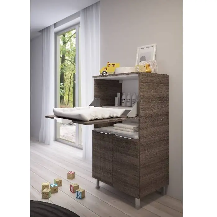Express Levering Piano trasformabile a ribalta Desck Atim per mobile, portata 20 Kg, finitura Alluminio Anodizzato