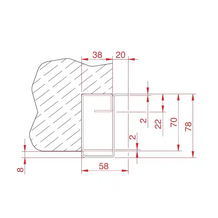 Aanbieding Alias falso telaio STANDARD per porta blindata a 1 anta, dimensioni 800x2100 mm