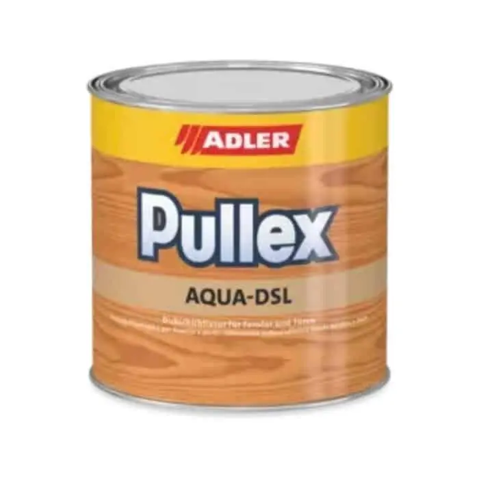 Protettivo Pullex Aqua DSL Adler per legno esterno, a base acqua, elastico, latta 750 ml, finitura Naturale Gratis Retour