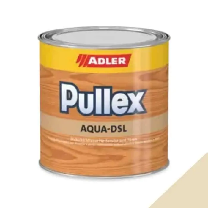 Protettivo Pullex Aqua DSL Adler per legno esterno, a base acqua, elastico, latta 750 ml, finitura Canapa Laatste Versie