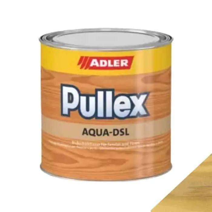 Laatste Versie Protettivo Pullex Aqua DSL Adler per legno esterno, a base acqua, elastico, latta 750 ml, finitura Miele