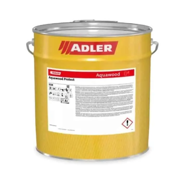 Fondo Aquawood Protect G90 Adler per legno interno e esterno, verniciante a acqua, bicomponente, latta 4 kg, Incolore Rechtstreeks Van De Fabrikant
