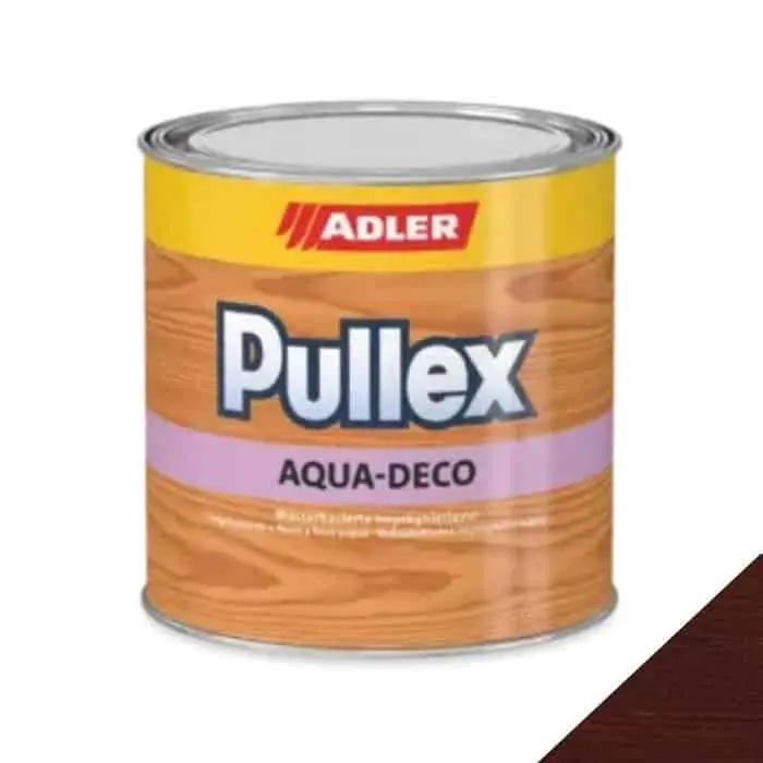 Weekendaanbieding Vernice Pullex Aqua Deco Adler per protezione legno esterno, a base acqua, a basso spessore, latta 750 ml, finitura Palissandro