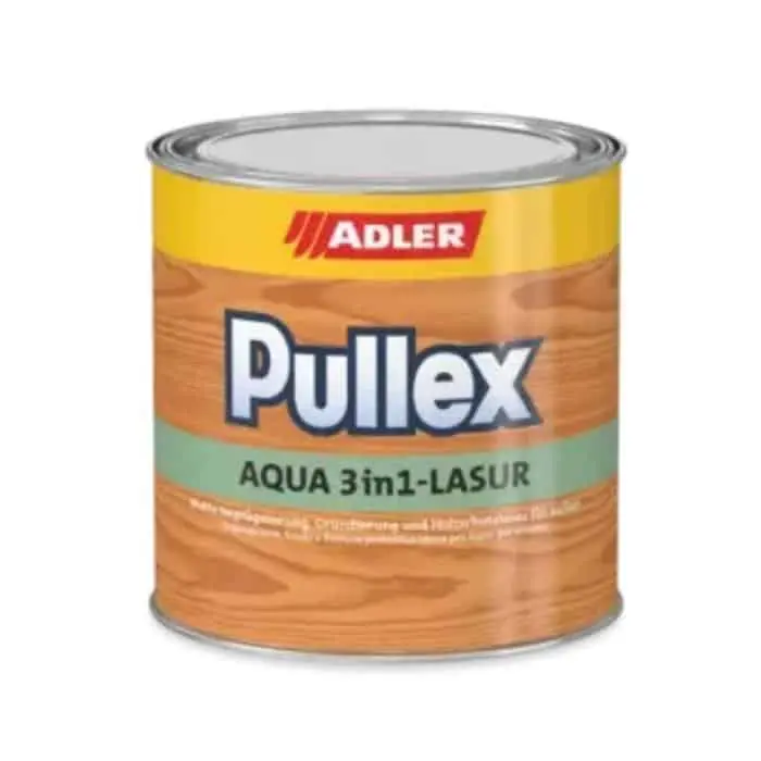 Premium Impregnante Pullex Aqua 3in1 Adler per protezione legno esterno, opaco, a base acqua, latta 750 ml, Incolore